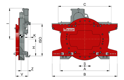 Tête rotative 360° sans fin version Fonderie T391G - 2
