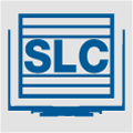 Icono con horquilla de soporte desde arriba y un cuadrado azul con la inscripción "SLC"