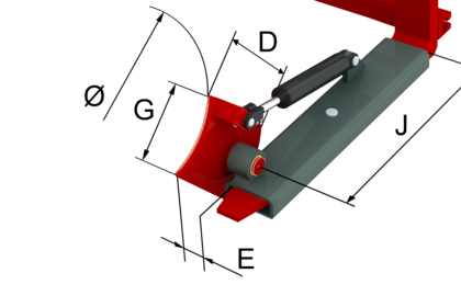 Rotating Roll Arms T106AH90 - 2