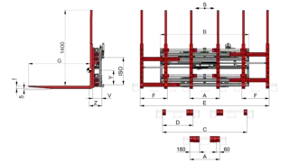 Triple Pallet Handler T429B1-2-3
