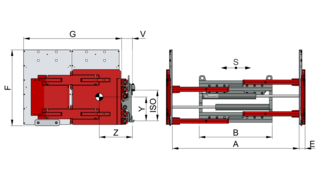 Appliance- / Carton Clamp T414-2L