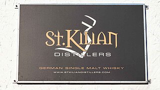 Logo des Whiskey-Herstellers "St. Killian" mit der Unterschrift "German Single Malt Whiskey"