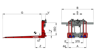 Horquillas de banda transportadora T180FG-2-4S