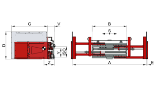 Telescopic Appliance- / Carton Clamp T414GT-1L