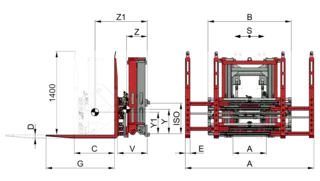 Double Pallet Handler on a Pantograph T429/T149Z