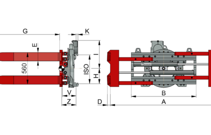 Paletten-Wendeklammer T451W - 2