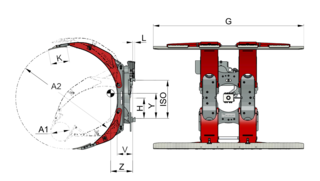 Pince rotative à pneumatiques T458BR