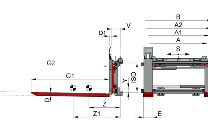 Fork Positioner with Telescopic Forks T466/T180CT - 2