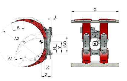 Pince rotative à bobines de tissus T458BT - 2