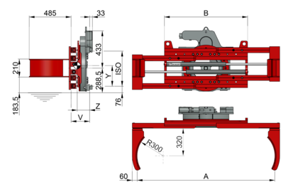 Drehbare Fassklammer T455-1 - 2