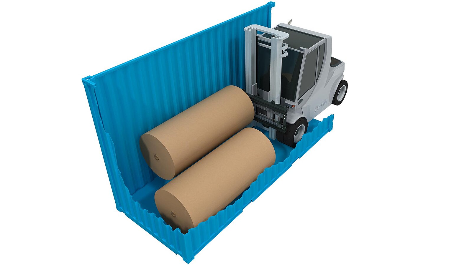 Tragdorn T185P/S Verladung von Papierrollen KAUP