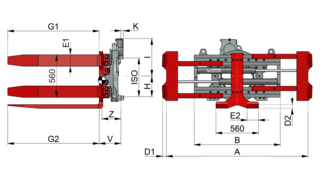 Paletten-Wendeklammer T451W/180