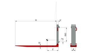 Foldable forks T180KM