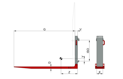 Klappbare Gabeln T180KM - 1