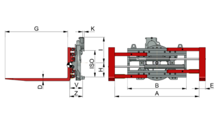 Drehbare Klammergabel T451