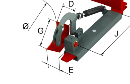 Rotating Roll Arms T106AH180 - 2