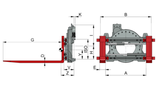 Drehbares Zinkenverstellgerät T456BZ