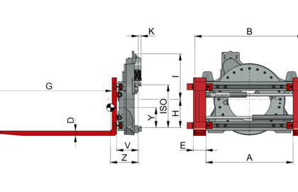 Drehbares Zinkenverstellgerät T456BZ - 2