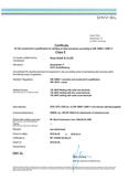 Bescheinigung über die Herstellerqualifikation zum Schweißen von Stahlbauten - englische Version Bescheinigung über die Herstellerqualifikation zum Schweißen von Stahlbauten
