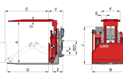 Volteador de paletas con giro T451WA - 2