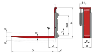 Höhenverstellbare Gabel T158