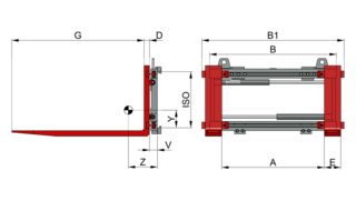 Fork Positioner for reach trucks T160BZ Fork Positioner for reach trucks T160BZ