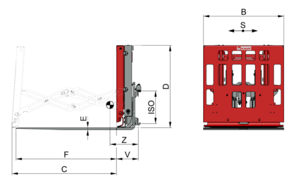 Push-Pull with sideshift and sheet saver T146S - 2