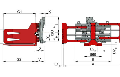 Drehbare Ballenklammer T453/180 - 2