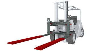 Fork Positioner with Telescopic Forks T466B/T180CT