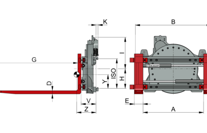 Rotating Fork Positioner foundry version T456ZG - 2