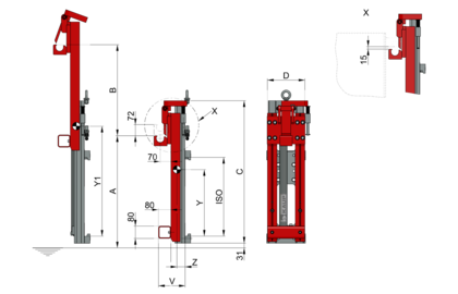 Dispositivo para descarga de contenedores T167C - 1