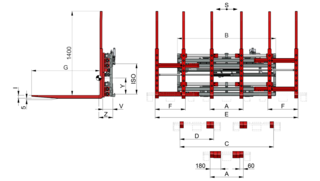 Dreifach-Palettengerät T429B1-2-3