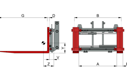 Zinkenverstellgerät, integriert T160IZ - 2