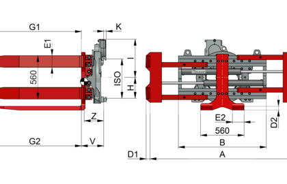 Paletten-Wendeklammer T451W/180 - 2